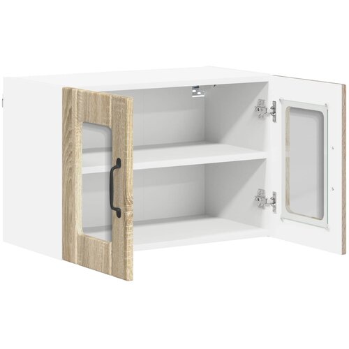  Zidni stakleni ormarić Lucca 2 pcs Hrast sonoma 60 x 31 x 40 cm Slike