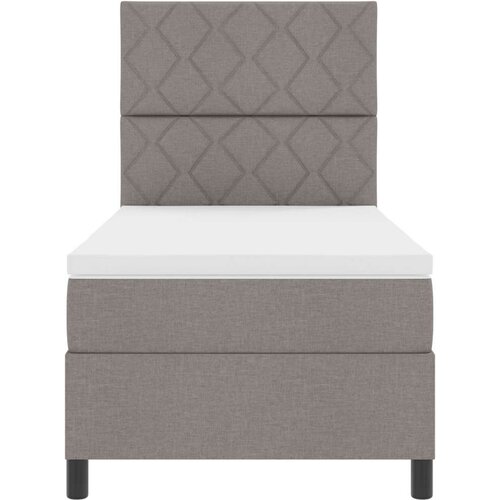 VidaXL box spring krevet s madracem taupe jednokrevetni tkanina Slike