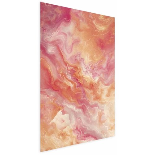  Plakat Fiery Colors - dynamic shapes in fire and pink tones 21x30 Cene