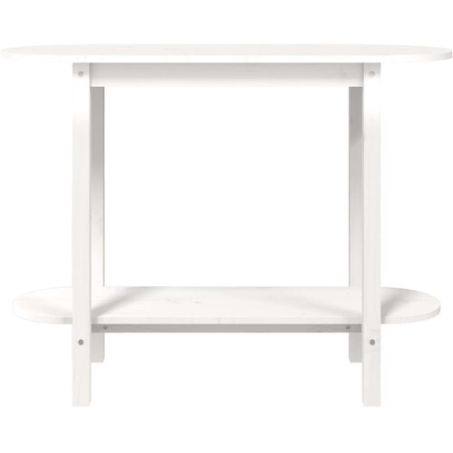  Konzolni stol bijeli 110 x 40 x 80 cm od masivne borovine Slike