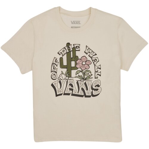 Vans Majice s kratkimi rokavi OUTDOOR CACTUS CREW Bela Slike