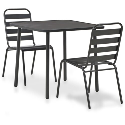  3-dijelni bistro set čelični tamno sivi Cijene