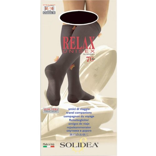 Calzificio Pinelli Dokolenice sa anatomskom strukturom, 70 den, Solidea Relax 70 Unisex Camel 4 Slike