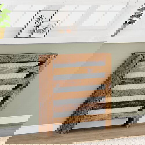 VidaXL Pokrov za radijator boja staro drvo 78x20x82 cm drveni Slike