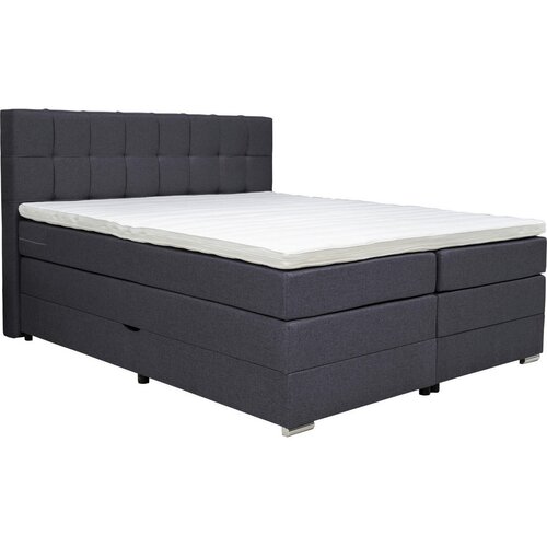 CARRYHOME POSTELJA BOXSPRING 180 cm x 200 cm , tekstil črna Cene