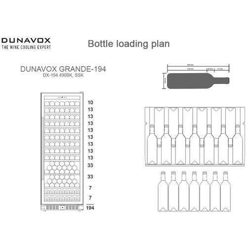 Dunavox vinska vitrina DX-194.490BK Cene