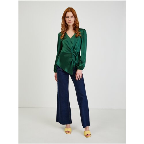 Orsay Green Ladies Satin Blouse - Women Slike