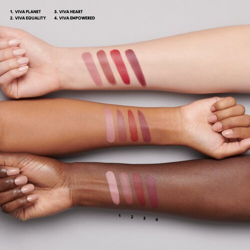 MAC Cosmetics MACximal Silky Matte Viva Glam Lipstick matirajoča &amp;scaron;minka odtenek Viva Equality 3,5 g Slike