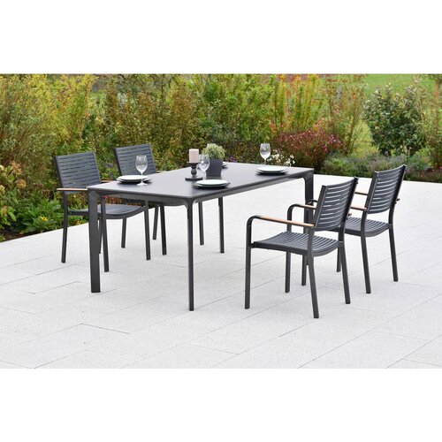 Gardenson VRTNA GARNITURA PALIANO aluminij barve grafita, naravne barve Cene