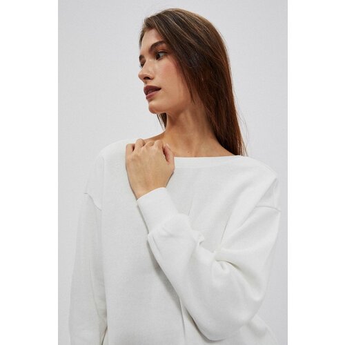 Moodo WOMEN'S SWEATSHIRT L-BL-4001 OFF WHITE Slike