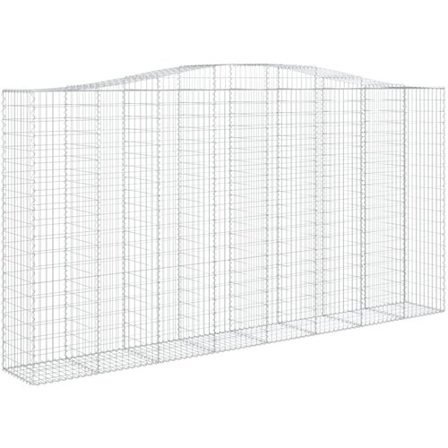  Lučne gabionske ko&amp;scaron;are 2 kom 400x50x200/220cm pocinčano željezo Slike
