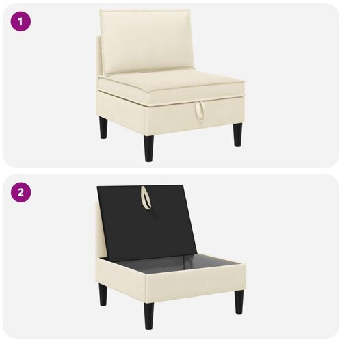  Srednji sofa s ladicom Krem Bar&amp;scaron;un - Krem Srednja sofa Slike