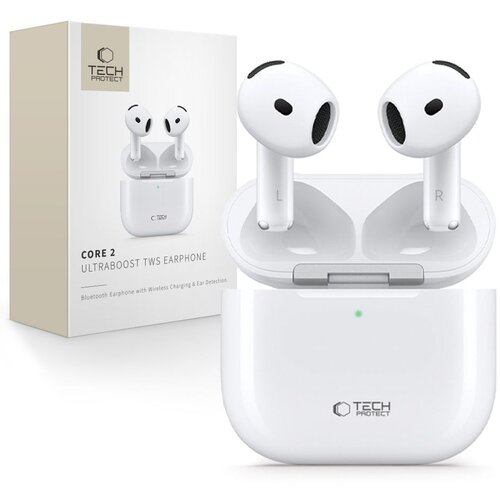 TECH-PROTECT ULTRABOOST TWS EARPHONE BREZŽIČNE SLUŠALKE BELE, (21968747) Cene