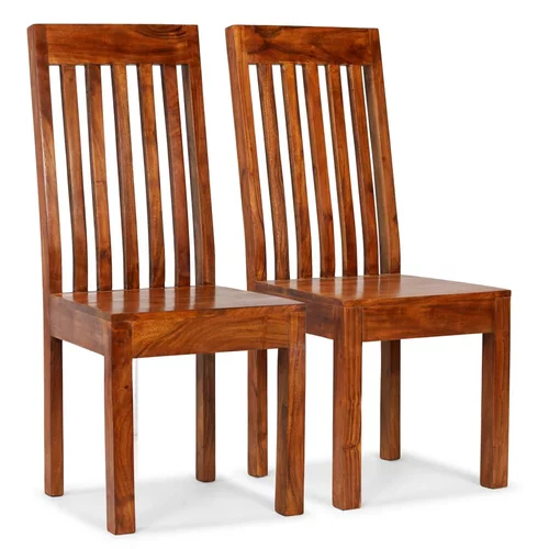  Blagovaonske stolice 2 kom masivno drvo s premazom boje meda
