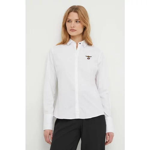 Aeronautica Militare Košulja za žene, boja: bijela, regular, s klasičnim ovratnikom