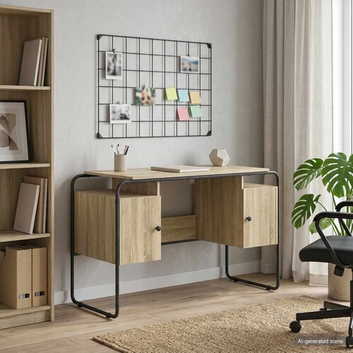  Stol s pohranom Hrast sonoma 120 x 50,5 x 75,5 cm Slike