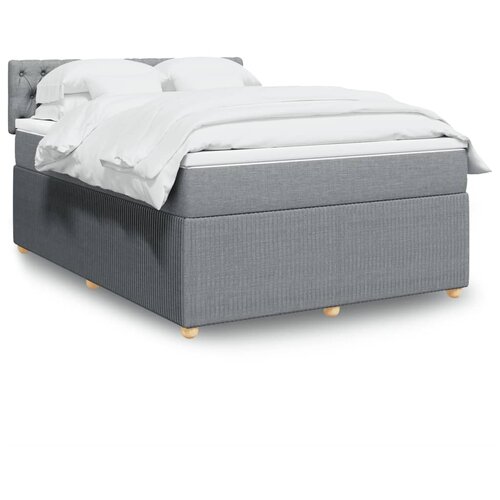 vidaXL Krevet s oprugama i madracem svjetlosivi 140x190 cm od tkanine Cijene