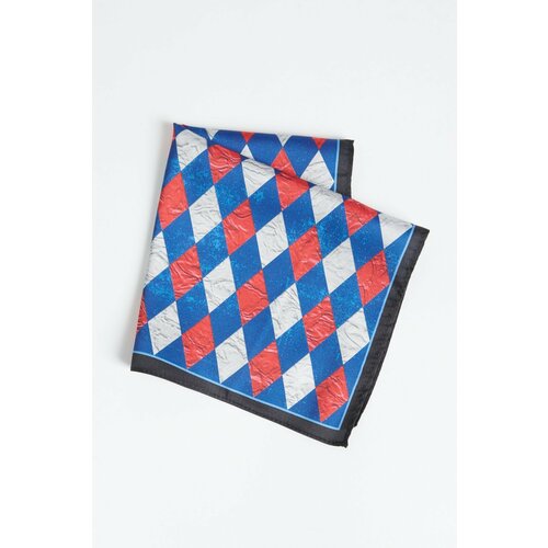 ALTINYILDIZ CLASSICS Men's Navy Blue-burgundy Patterned Handkerchief Slike