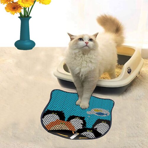 WALLXPERT Kdkafa0236 multicolor cat litter mat Cene