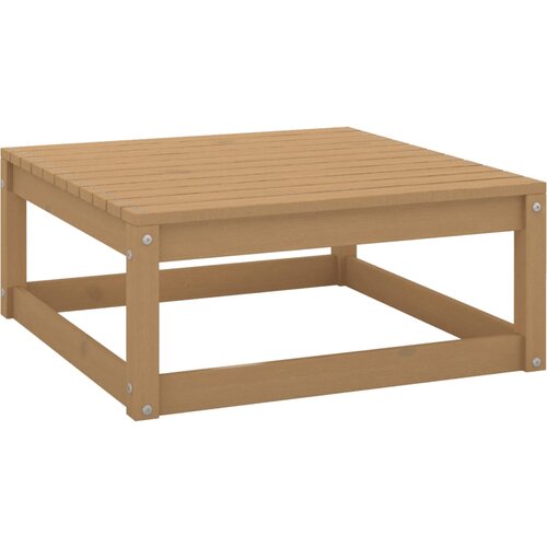 VidaXL Vrtni stolček za noge 70x70x30 cm medeno rjava trdna borovina Slike