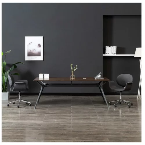  Vrtljiv pisarniški stol sivo blago