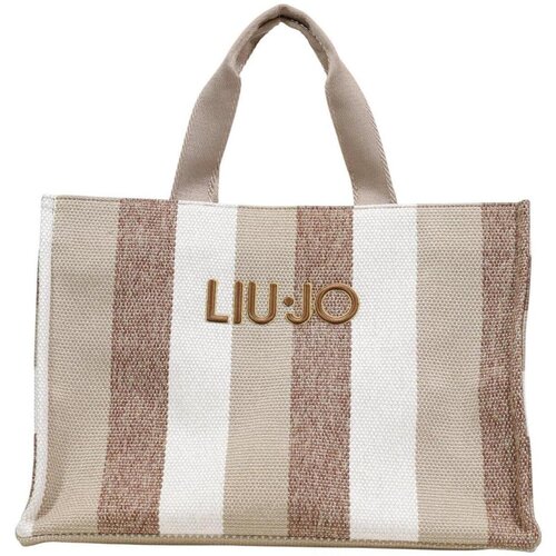 Liu Jo Torbe L TOTE STRIPED CANVAS 2A6026 T2176 Bež Cene