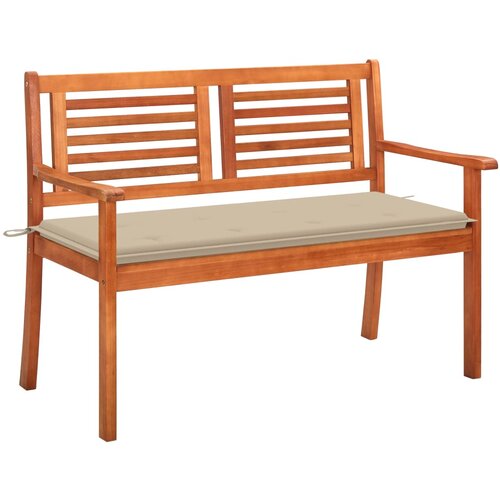 vidaXL Vrtna klop za 2 osebi z blazino 120 cm trden evkaliptus Cene