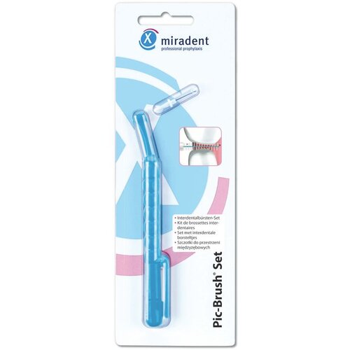 Miradent Pic-Brush Set bleu transparent Slike