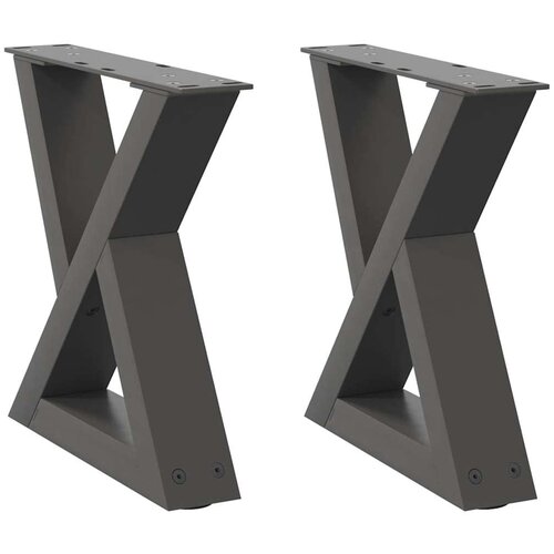  Noge za stolić 2 kom antracit 40x(30-31 3) cm čelik Slike