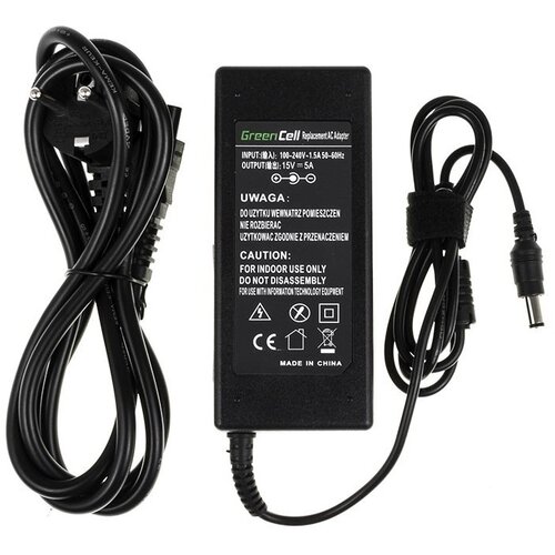 Green cell Polnilec za prenosnike Toshiba, 75W / 15V / 5A / 6,3mm x 3,0mm Slike