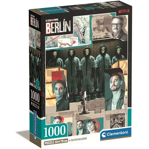 Clementoni Velika pljačka novca: Likovi Berlina puzzle od 1000 komada 50x70cm - Cene