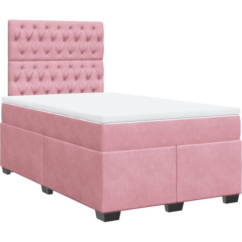 Box spring krevet s madracem ružičasti 120 x 200 cm bar&amp;scaron;unasti Slike
