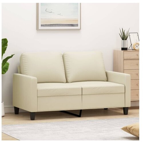 vidaXL Dvosed krem 120 cm umetno usnje Cene