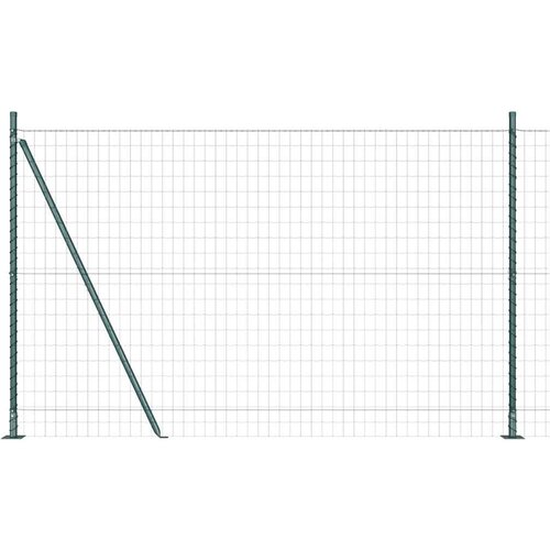 vidaXL Evropska ograja z 13 pahljačastimi stebri 1.2x25 m Galvanizirano jeklo Cene