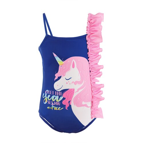 Denokids Frilly Unicorn Girl's Swimsuit Slike