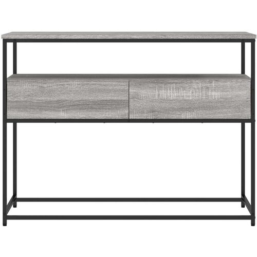  Konzolni stol siva boja hrasta 100x40x75 cm konstruirano drvo Slike