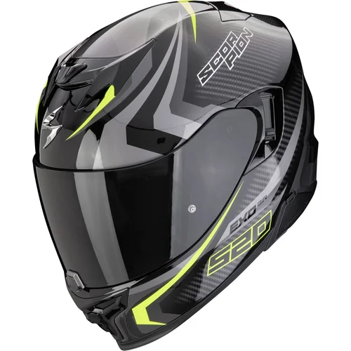 Scorpion EXO 520 EVO AIR TERRA Black/Silver/Neon Yellow M Kaciga