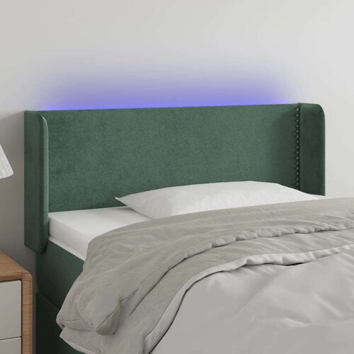  LED posteljno vzglavje temno zeleno 83x16x78/88 cm žamet Cene
