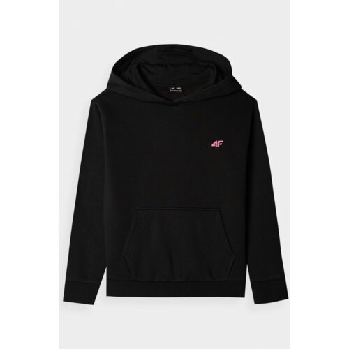 4f Girls Non-Zip Hoodie Smooth Black JWMM00TSW Cene