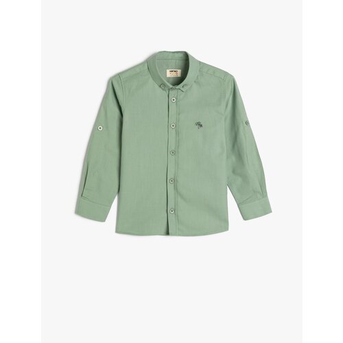 Koton Shirt Long Sleeve Embroidered Detailed Cotton Cene