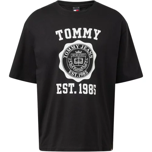 Tommy Jeans Majica črna / off-bela