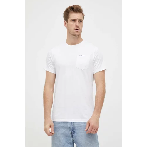 Barbour Pamučna majica boja: bijela, bez uzorka