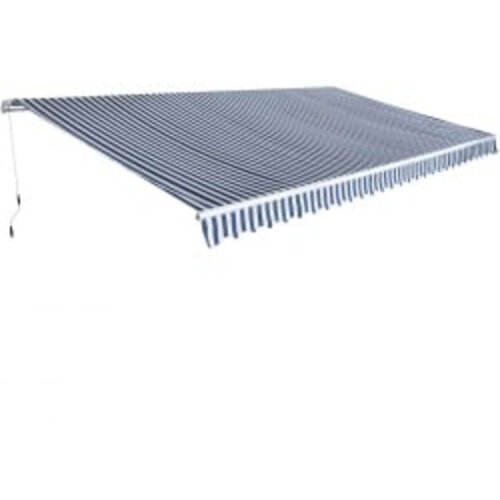  Sklopiva tenda na ručno upravljanje 600 cm plavo-bijela Cene