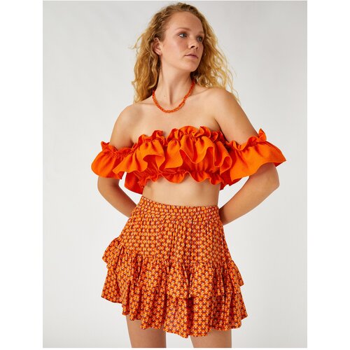 Koton Tiered Mini Skirt with Elastic Waist Slike