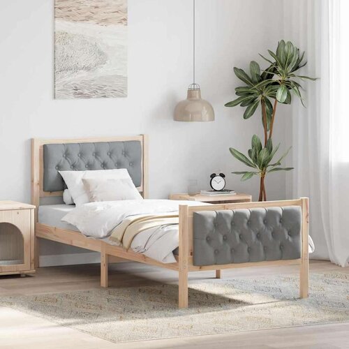  Okvir za krevet Svijetlo siva 75 x 190 cm tkanina Cene