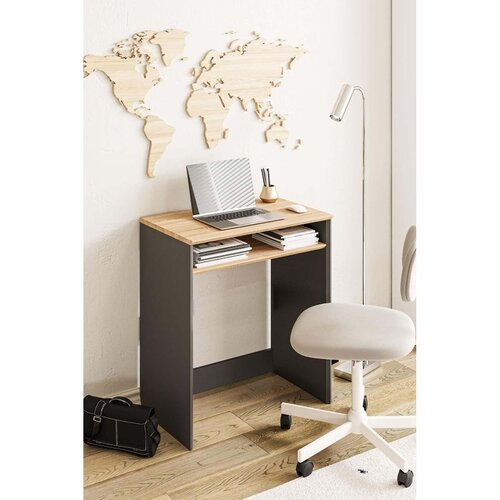 Hanah home radni sto Zeyna, 65 cm, hrast Sonoma / antracit Cene