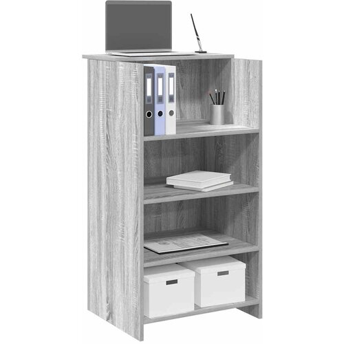 VidaXL Recepcijski stol sivi Sonoma 55x50x103,5 cm izrađeno drvo Slike