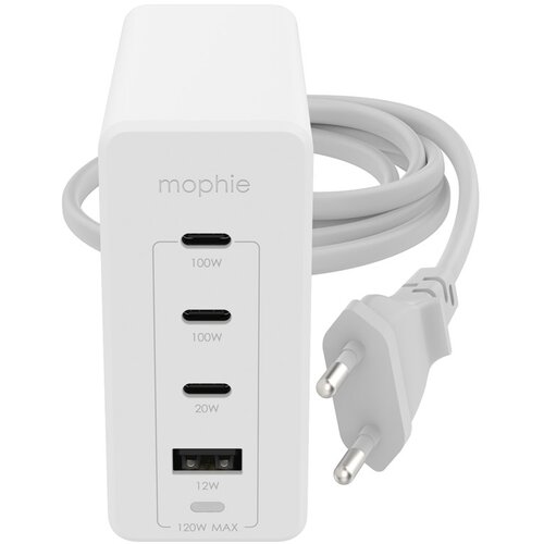  Mophie Accessories-Wall Adapter-USB-C-PD-HUB-120W-GAN-White-EU(3xUSBC + 1xUSBA) Slike