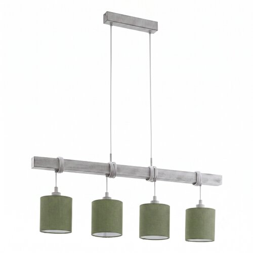 Brilagi LED luster na sajli NUBILA 4xE27/60W/230V siva/zelena Slike