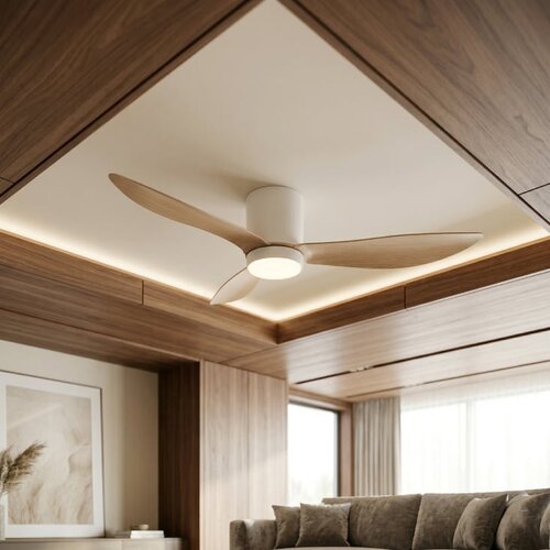 Prosto plafonski ventilator 132cm, 3 elise, led svetlo CFH5205L-3/40WH Slike